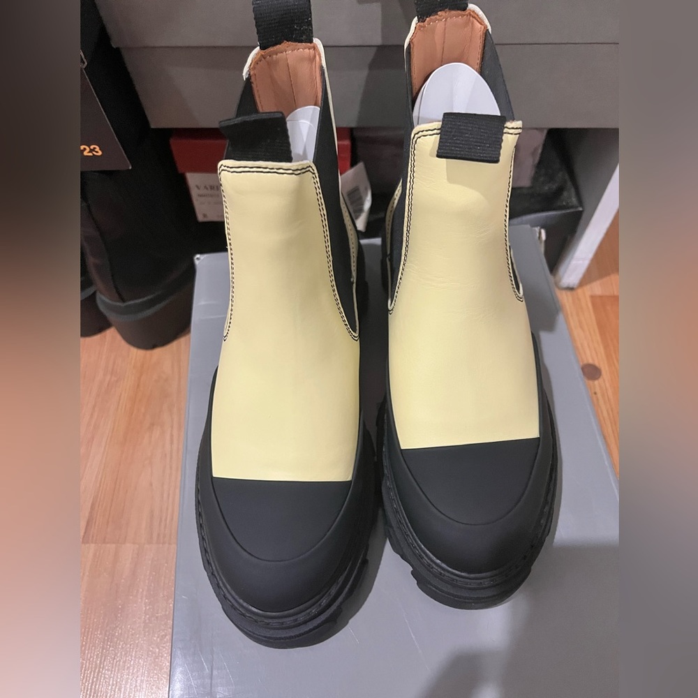 Ganni Cleated Low Chelsea Combat Boot